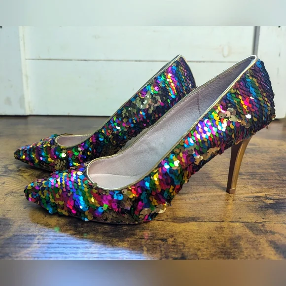 Chinese Laundry Ruthy Sequins Shoes Size 8.5 - Picture 1 of 6